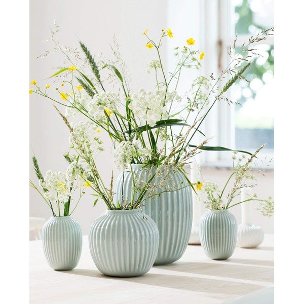 Mėtinės mėlynos spalvos keramikos vaza Kähler Design Hammershoi, aukštis 10 cm-image-1