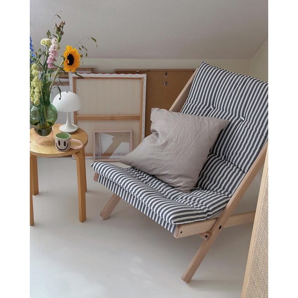 Karup Design Boogie juodas/lininis smėlio spalvos sulankstomas fotelis-image-1