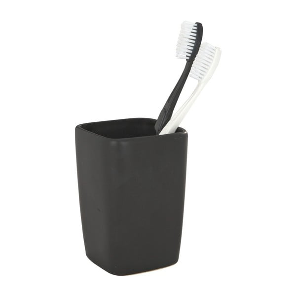Juodas dantų šepetėlio puodelis Wenko Faro