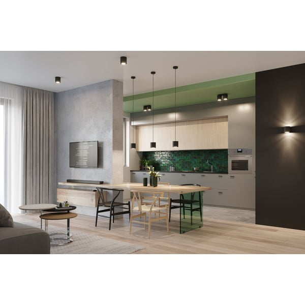 Juodas lubinis šviestuvas Sollux Roda-image-3