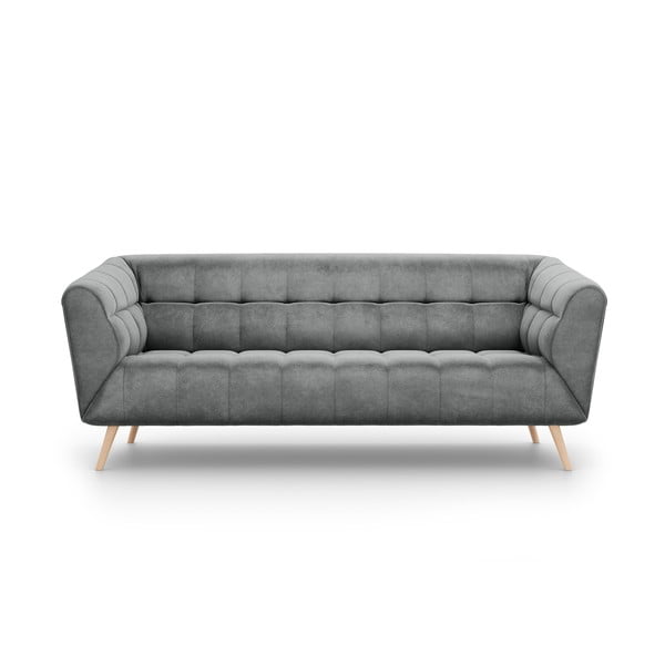 Pilka aksominė sofa Interieurs 86 Étoile, 210 cm