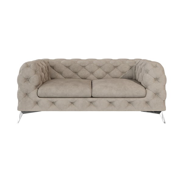 Pilkai smėlinės spalvos iš velveto sofa 185 cm Chelsea – Ropez
