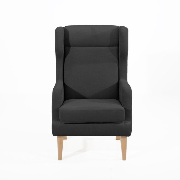 Juodas "Max Winzer Bennet Suede" fotelis-image-2