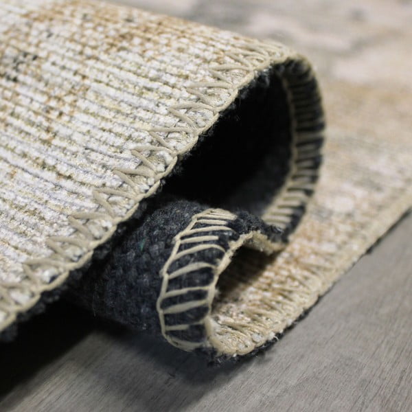 Skalbiamas pilkai smėlinės spalvos kilimas 152x230 cm Lila Abstract – Flair Rugs-image-2