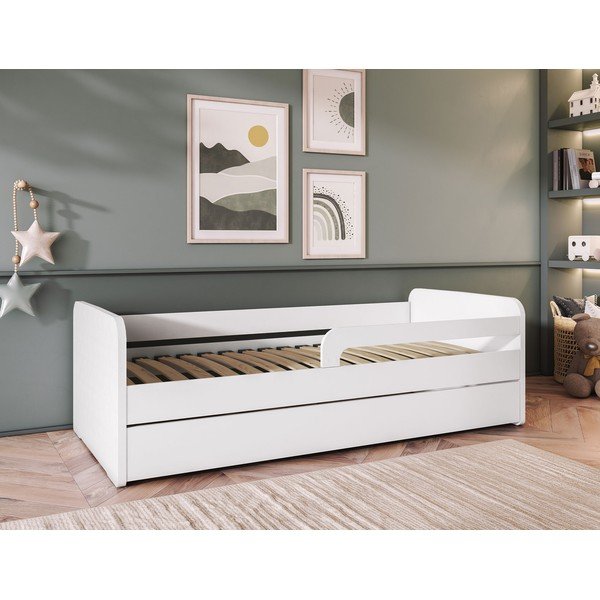 Baltos spalvos vaikiška lova su lovos grotelėmis 80x200 cm Duuli – ELTAP-image-1