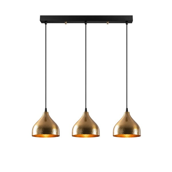 Auksinės spalvos kabantis šviestuvas su metaliniu gaubtu Tattoo – Opviq lights-image-2