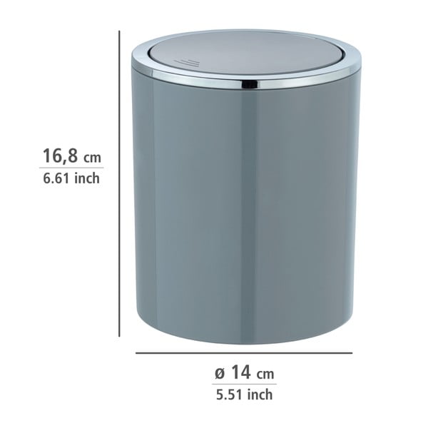 Pilka šiukšliadėžė Wenko Inca, 2 l-image-2
