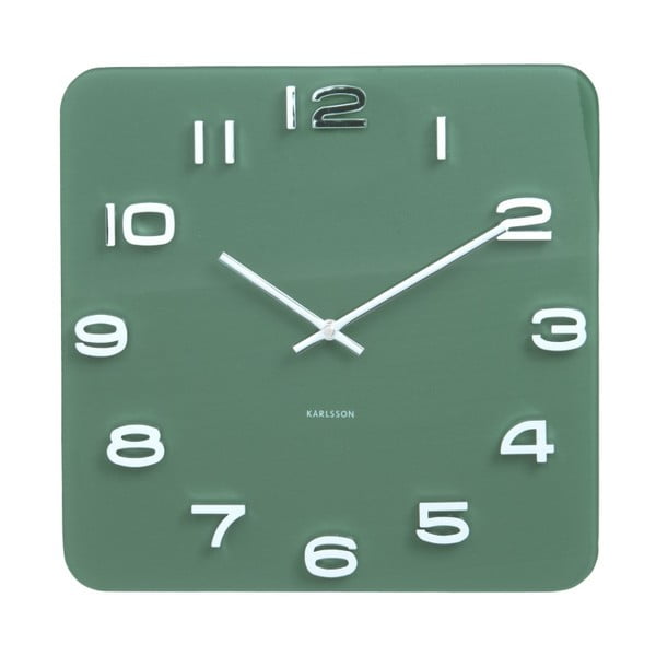 Žalias Karlsono senovinis laikrodis, 35 x 35 cm