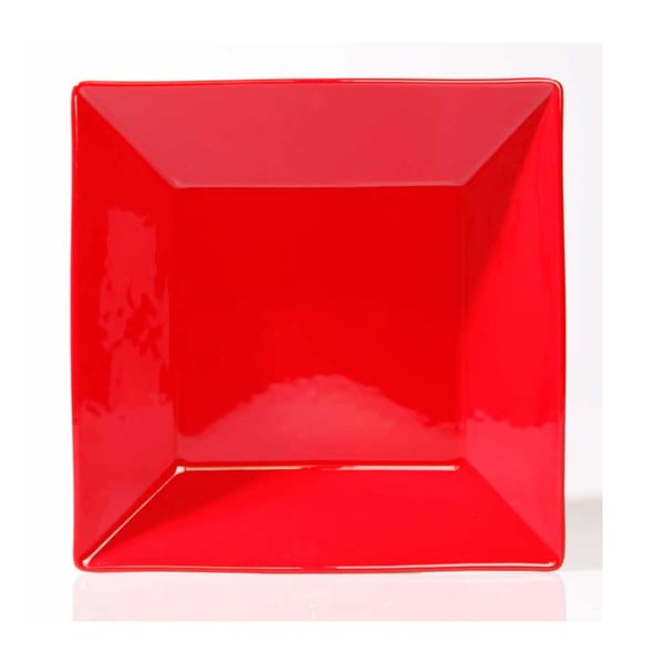 Šešių lėkščių rinkinys, 23 cm, raudonos spalvos