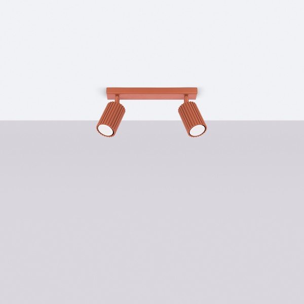 Raudonos plytų spalvos taškinis šviestuvas 6,5x30 cm Gleam – Sollux-image-4