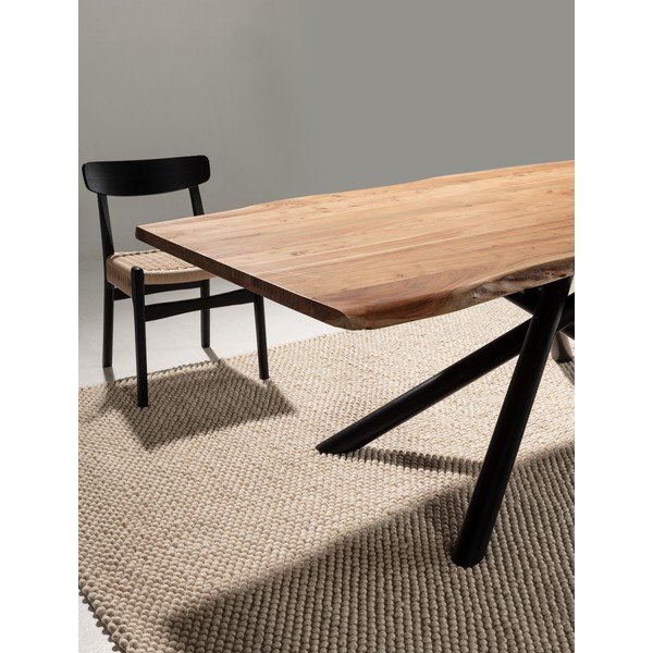 Iš akacijos masyvo valgomojo stalas 100x220 cm Anuri – MOME-image-2