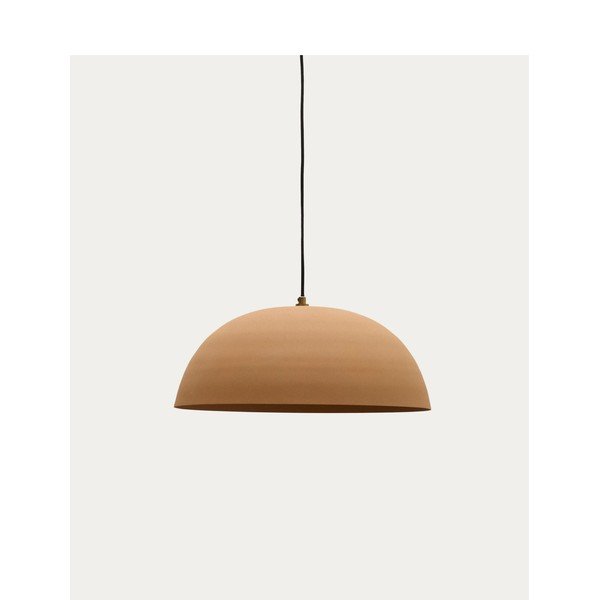Oranžinės spalvos iš metalo kabantis šviestuvas ø 46 cm Nibla – Kave Home-image-3