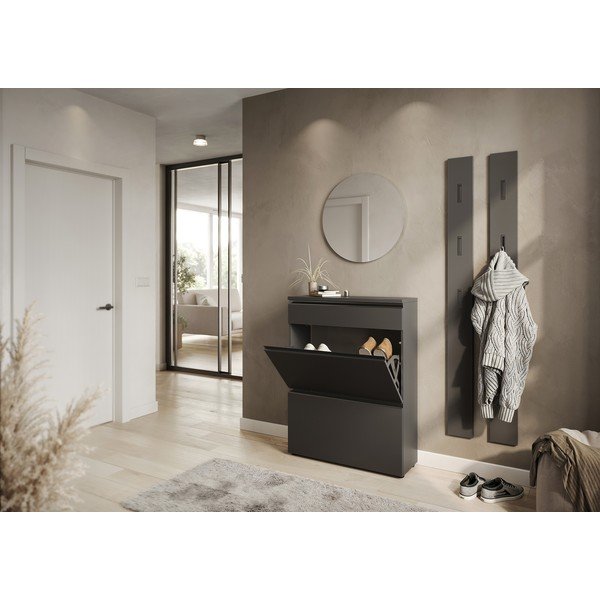 Antracito spalvos spintelė batams 80x107x29 cm Baldone – Germania-image-1