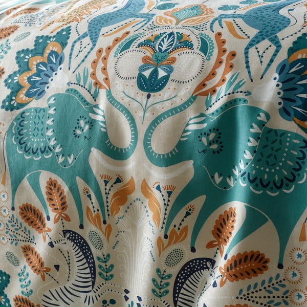 Medvilninė patalynė 200x200 cm Carnival Animals - Pineapple Elephant-image-4