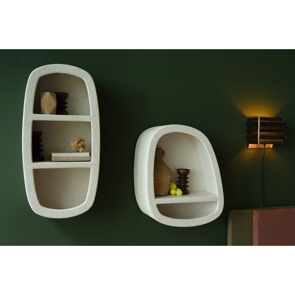 Kelių aukštų sieninė lentyna kreminės spalvos 23 cm Veda – Dutchbone-image-2