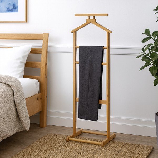 Natūralios spalvos iš bambuko drabužių pakaba Vion – Bonami Essentials-image-1