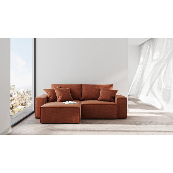 Sulankstoma kampinė sofa oranžinės spalvos (kintama) Melow – Ghado-image-4