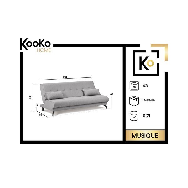Turkio spalvos žalia sofa-lova Kooko Home Musique-image-1