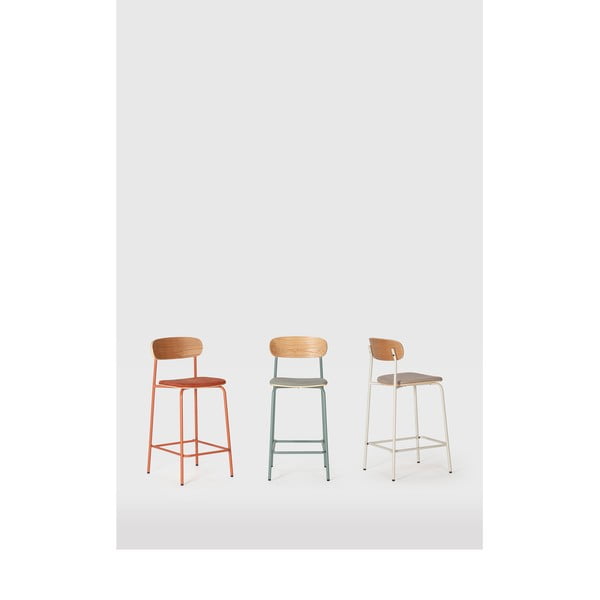 Baro taburėtės smėlio spalvos/natūralios spalvos 2 vnt. (sėdynės aukštis 66 cm) Adriana – Marckeric-image-1