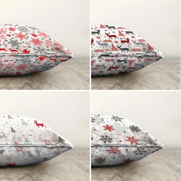 4 kalėdinių šenilinių pagalvėlių užvalkalų rinkinys Minimalist Cushion Covers Nordic Christmas, 55 x 55 cm-image-1