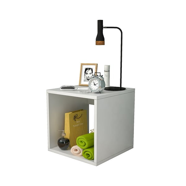 Baltas naktinis staliukas Biga - Gauge Concept-image-2