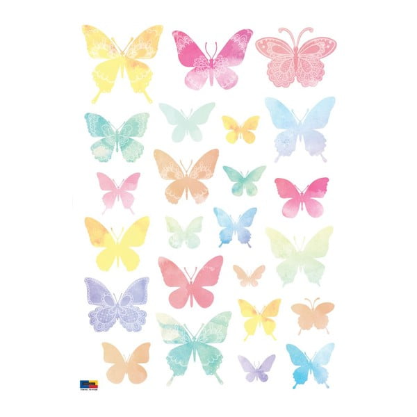 24 meninių drugelių lipdukų rinkinys Ambiance-image-2