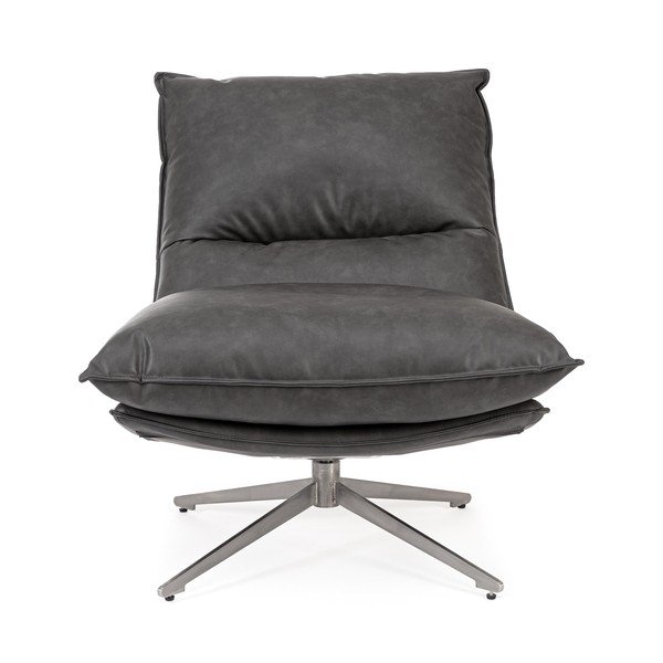 Tamsiai pilkos spalvos krėslas su sandėliavimo dėže iš dirbtinės odos Alanez – Bizzotto-image-2