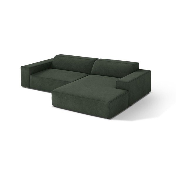 Smaragdinės spalvos modulinė kampinė sofa (su dešiniuoju kampu/su gultu) Jodie – Micadoni 