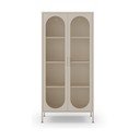 Kreminės spalvos iš metalo spintelė 80x170x40 cm Diora – Marckeric