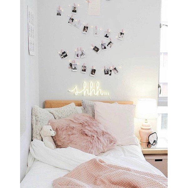 Geltonos spalvos sieninė šviečianti dekoracija Candy Shock Shhhh-image-1