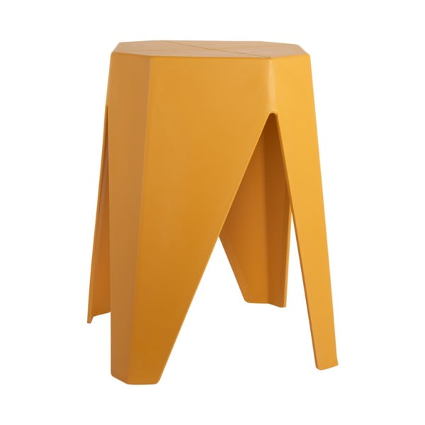 Garstyčių spalvos iš plastiko taburetė Cherish – Leitmotiv-image-4