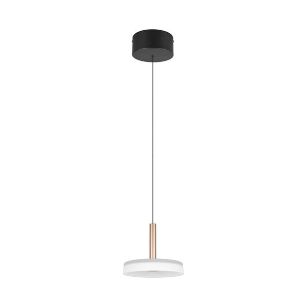 Kabantis šviestuvas juodos ir baltos spalvos/auksinės spalvos LED su pritemdymo funkcija ø 22 cm su stiklo gaubtu Celeste – Trio