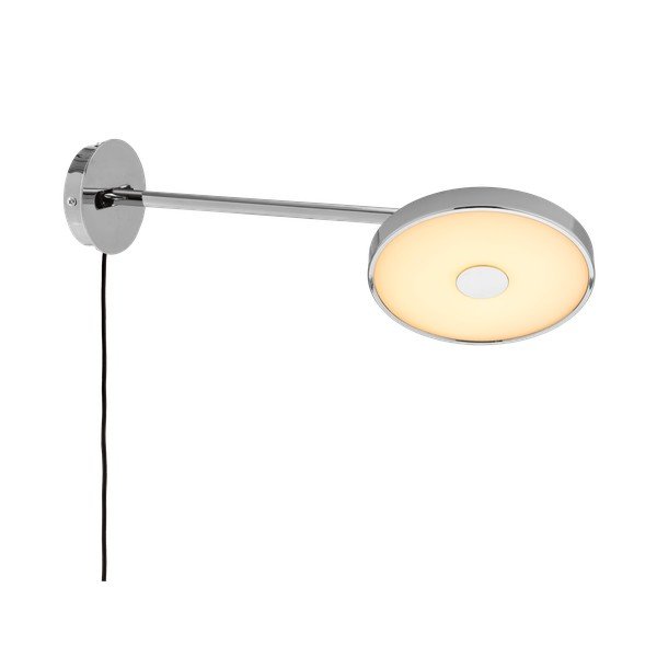 Blizgios sidabrinės spalvos sieninė lempa LED su sulankstoma konstrukcija/su pritemdymo funkcija su kištuku ø 15 cm Asteria Wall Long – UMAGE-image-2