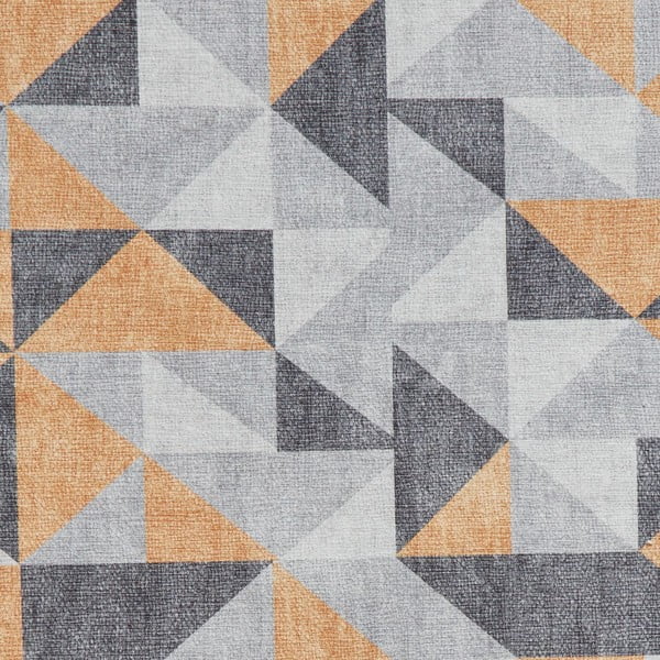 Skalbiamas ochros spalvos/pilkos spalvos kilimas 61x120 cm Coral Yellow&Grey – Think Rugs-image-3