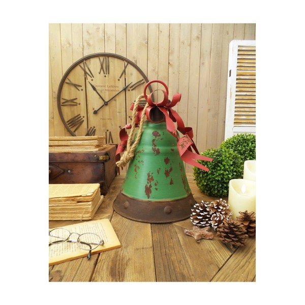 2 dekoratyvinių žalių varpelių rinkinys Orchidea Milano Xmas, aukštis 40 cm