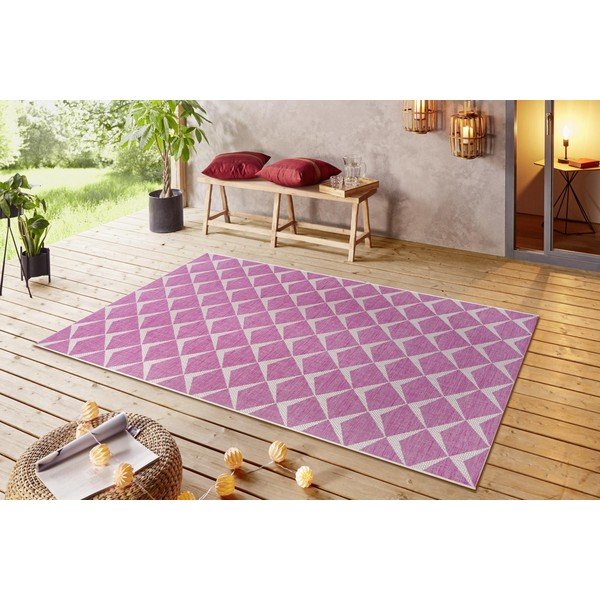 Rožinės ir smėlio spalvos lauko kilimas NORTHRUGS Escala, 160 x 230 cm-image-1