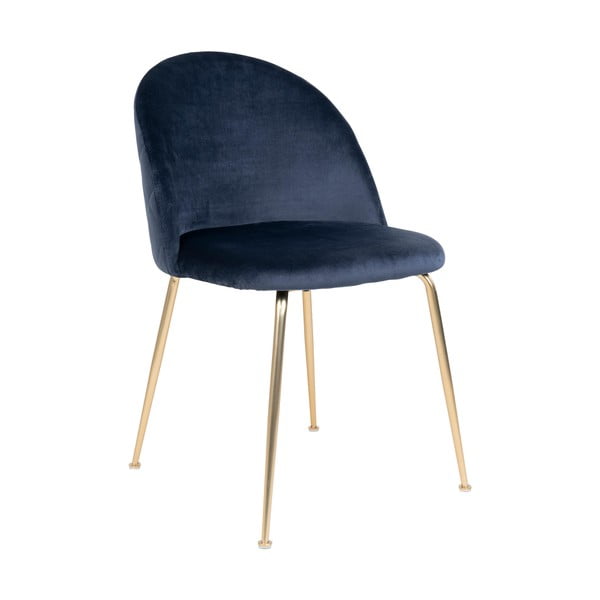 Iš aksomo valgomojo kėdės mėlynos spalvos/auksinės spalvos 2 vnt. Geneve – House Nordic