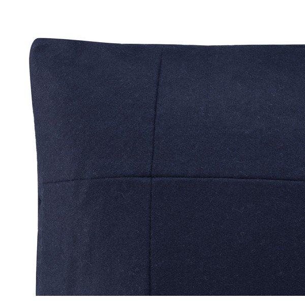 Tamsiai mėlynas vilnonis užvalkalas HF Living Felt Navy, 50 x 50 cm-image-2