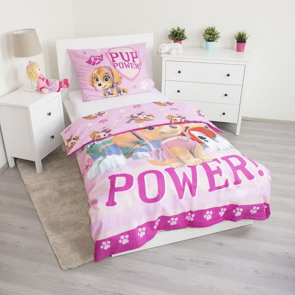 Viengulė vaikiška patalynė iš medvilnės 140x200 cm Paw Patrol – Jerry Fabrics-image-1