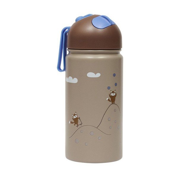 Rudos spalvos iš aliuminio  vaikiškas buteliukas 360 ml Friends in the Forest – OYOY Mini