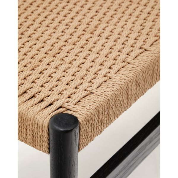 Suolas juodos spalvos/natūralios spalvos Zaide – Kave Home-image-4