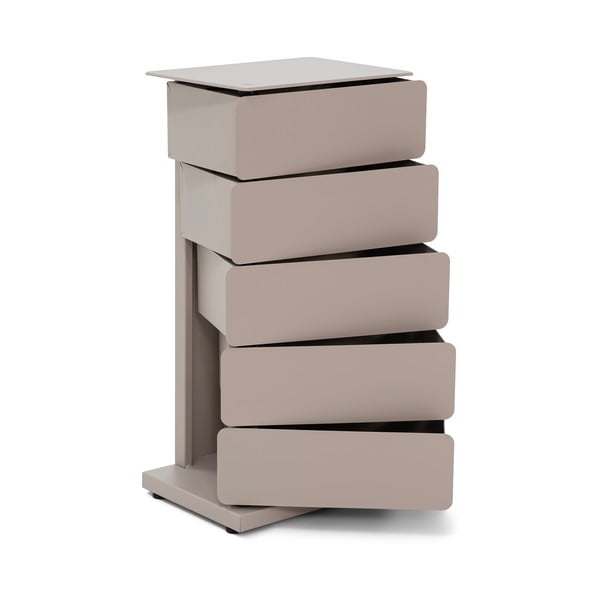Taupe spalvos iš metalo šoninė spintelė 37x72x26 cm Joey – Spinder Design-image-4
