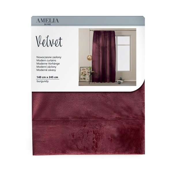 Violetinės aksominės užuolaidos "AmeliaHome Velvety", 245 x 140 cm-image-3
