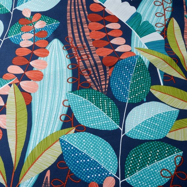 Viengulė patalynė žalios spalvos/turkio spalvos 135x200 cm Botanical Leaves – Catherine Lansfield-image-4