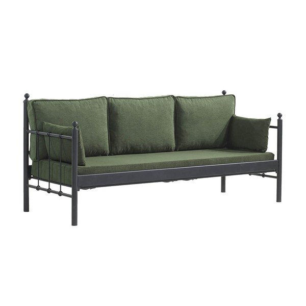 Iš metalo sodo sofa žalios spalvos Lalas – Floriane Garden