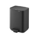 Tamsiai pilkos spalvos šiukšliadėžė iš plieno su pedalu 4 l Bo – Brabantia