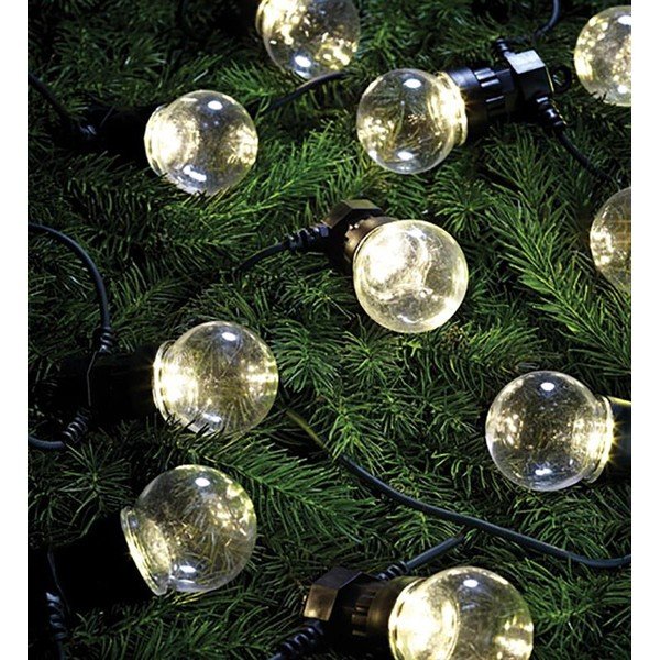 Juoda LED lempučių girlianda Markslöjd Dakke, 10 lempučių, ilgis 7,5 m-image-1
