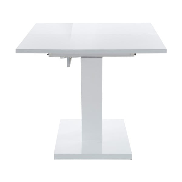 Blizgus prailginamas valgomojo stalas su papildomu stalviršiu 90x140 cm Aaron – Støraa-image-1