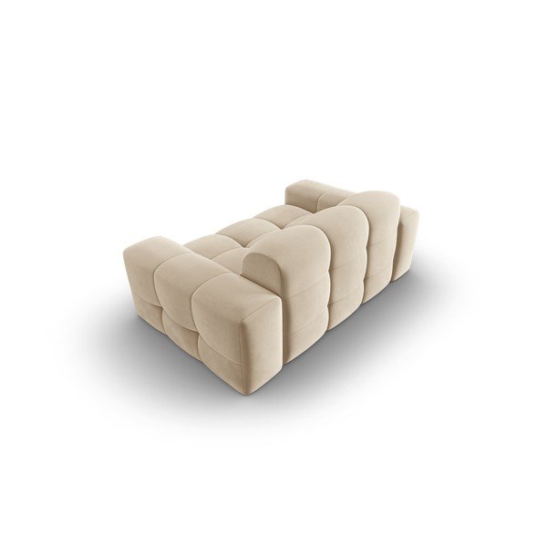 Smėlio spalvos aksominė sofa 156 cm Kendal - Micadoni Home-image-3
