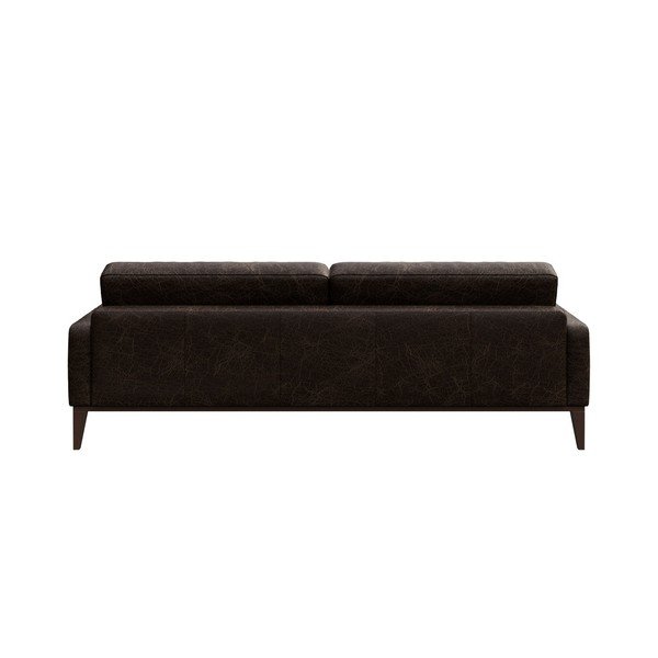 Tamsiai ruda odinė sofa MESONICA Musso Tufted, 210 cm-image-3